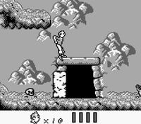 une photo d'Ã©cran de Tintin - Le Temple du Soleil sur Nintendo Game Boy